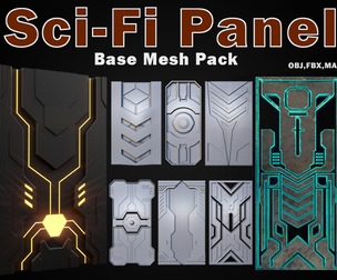 Sci-fi Panels Base Mesh Pack