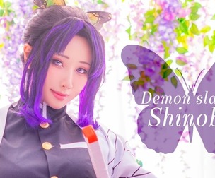 Demon Slayer Shinobu cosplay HaneAme