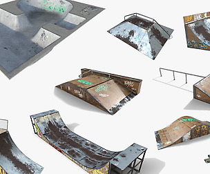 Skate Park Model PACK PBR Textures