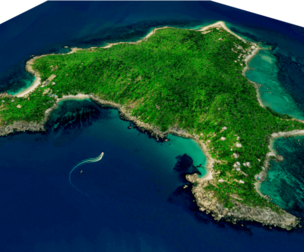 Bedarra Island 3d model terrain