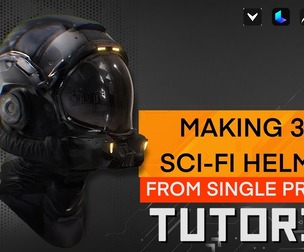 TUTORIAL 3D SC-FI HELMET FROM text PROMPT
