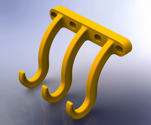 Plastic Triple Wall Hook