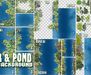2D RIVER AND POND GAME BACKGROUNDS PACK