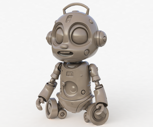 Cute Robot Child Clay