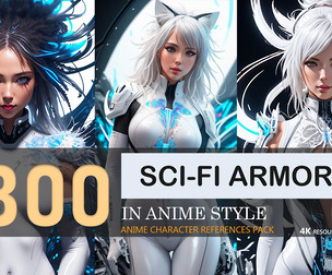 Sci-Fi Armor in anime style
