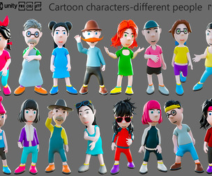 Cartoon characters-different people