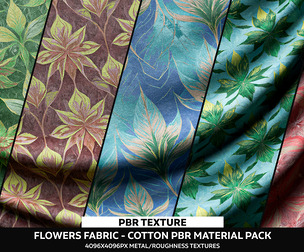 Flowers Fabric Cotton PBR Material / Texture Pack