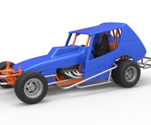 Vintage Northeast Dirt Modified stock car 1:25