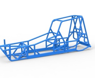Frame of Vintage NE Dirt Modified stock car 1:25