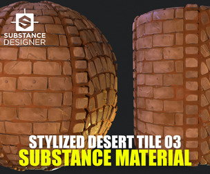 Stylized Desert Tiles Material 03