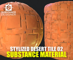 Stylized Desert Tiles Material 02