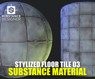 Stylized Floor Tiles Material 03