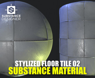 Stylized Floor Tiles Material 02