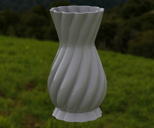 White Plastic Decorative Vase