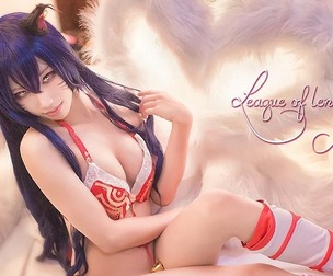 League of legends Ahri Lingerie ver. cosplay HaneAme