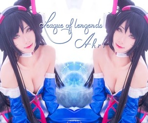 League of legends Ahri DVA ver. by Sakimichan art cosplay HaneAme