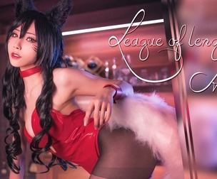 League of legends Ahri Red Bunny ver. cosplay HaneAme