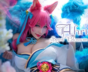 League of legends Ahri Spirit Blossom cosplay HaneAme