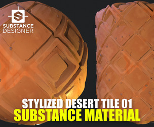Stylized Desert Tiles Material 01