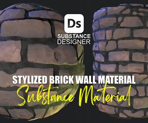 Stylized Brick Wall Material 04