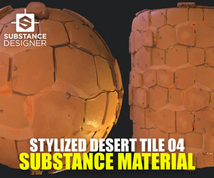 Stylized Desert Tiles Material 04