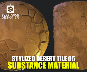 Stylized Desert Tiles Material 05