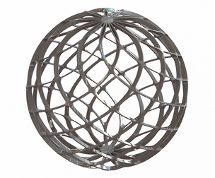 Wireframe Shape Geo Complex Twisted Sphere