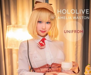 Hololive Amelia Waston Vtuber cosplay HaneAme