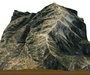 Mount Nebo 3d terrain model