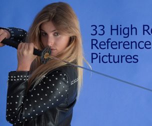 PR0019 - Beautiful girl posing with a sword
