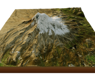 Chimborazo Stratovolcano 3d Terrain model