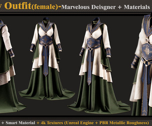 Fantasy Outfit-Models+Materials
