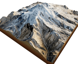 Mount Elbrus 3d Terrain model
