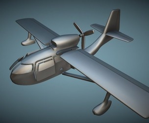 Republic RC-3 Seabee - 3D Printable Model