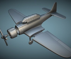 Douglas SBD Dauntless - 3D Printable Model
