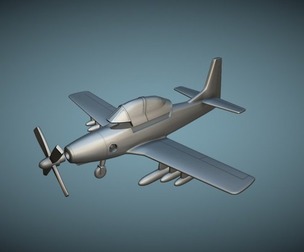 North American YAT-28E Trojan - 3D Printable