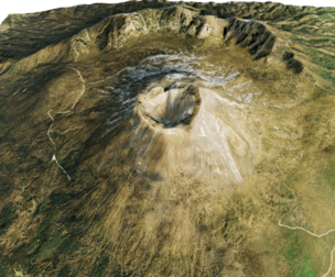 Mount Vesuvius 3d Terrain model