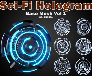Sci-fi Hologram Base Mesh Vol 1