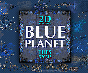 2D BLUE PLANET TILES and DECALS
