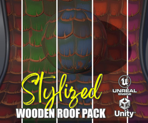 Stylized Wooden Roof Pack [Unreal / Unity]
