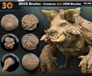 ROCK Brushes / Creature skin VDM Brushes  Vol 08