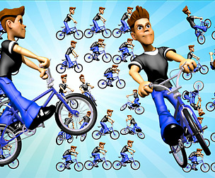 2D BMX Rider character