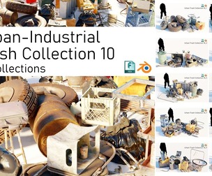 Urban Industrial Trash Collections 10 - 3dAssets