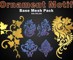 75 Ornaments Motif Base Mesh Pack