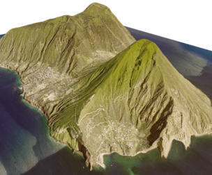 Salina Island full 3d model terrain