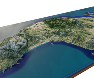 Samos island full 3d model terrain