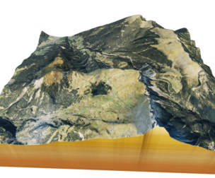 Seceda Mountain 3d model terrain
