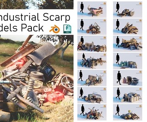 200+ Industrial Debris Scrap Trash Asset Pack