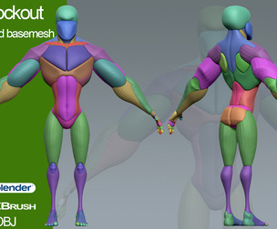 stylized anatomy Basemesh blockout 002
