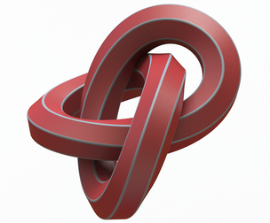 Wireframe Shape Hexagonal Trefoil Knot